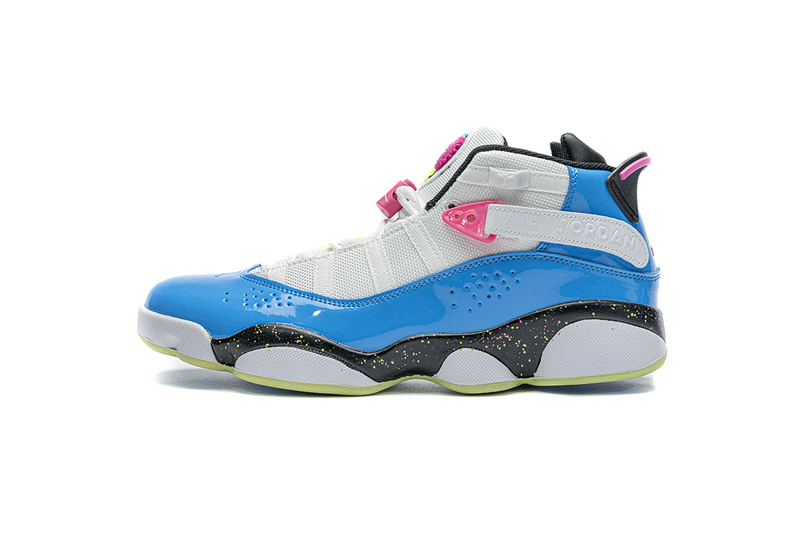 Blue Fury Cyber Pink Jordan 6 rings Boys shoes